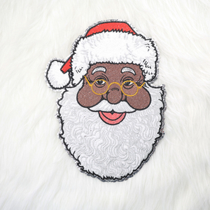 Customizable Chenille Iron-On Patches High Quality Christmas Embroidered Patch with Glitter Heart Flower Shape for Clothing Hat - Product Image 1
