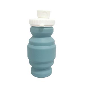 ขวดน้ำซิลิโคนพับได้แบบกำหนดเองพร้อมโลโก้เฉพาะ แก้วกาแฟพับได้พร้อมฝาและหลอด - Product Image 4