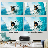 ODM A10R Siyah Yıl Sonu İndirimi 14300 lümen Ultra Parlak 4K LCD Dahili Hoparlörlü Dış Mekan Partisi Android Akıllı Wi-Fi Projektör