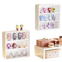 Organisateur mural transparent en PC, étanche et anti-poussière, de petite taille, moderne et carré, pour ranger les jouets des enfants