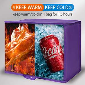 Sigara dokuma katlanabilir buz termal yalıtım yumuşak bira yalıtımlı gıda teslimat için soğutucu çanta tote alışveriş çantası yalıtımlı - Product Image 3