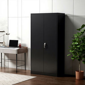 Modern 2-Door Steel <b>Locker</b> Cabinet With Adjustable Shelf Metal Cupboard Documents and File Storage Cabinet - Product Image 5