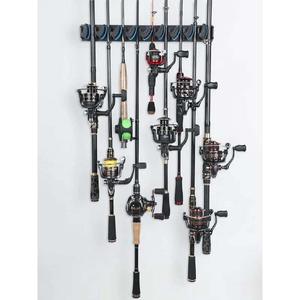 <span class=keywords><strong>Support</strong></span> de canne à pêche mural 9 trous bleu-orange <span class=keywords><strong>sans</strong></span> perçage – Offre spéciale - Product Image 6