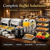 TIANXING Edelstahl GN-Behälter Gastronorm Lebensmittelbehälter Kommerzieller Hotel-Buffet Dampftisch-Behälter mit Deckel