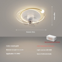 Lampe créative moderne de ventilateur de plafond de LED avec la base en plastique plafonnier étoilé pour l'étude de salon de chambre à coucher de maison
