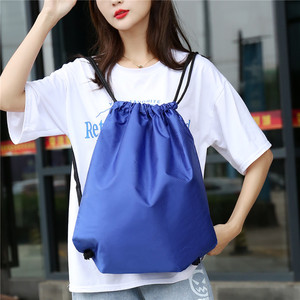 Eco Friendly Custom Logo Plain Carry Gift Sports Polyester <b>Drawstring</b> Backpack <b>Bag</b> for Gym - Product Image 4