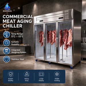 Réfrigérateur vertical de luxe à triple porte vitrée pour viande, vitrine de <span class=keywords><strong>boucherie</strong></span> haute visibilité, refroidisseur de vente au détail - Product Image 2