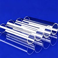 Tubes et cylindres en verre de quartz résistant à la chaleur, personnalisés en usine, tubes en quartz UV, soudables, pliables, sans ozone, surface polie