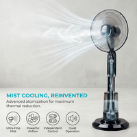 Ventilateur brumisateur oscillant sur pied avec grand réservoir d'eau de 42 L pour la vente en gros