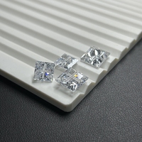 HQ GEMS Gros Carré Coupe CZ Pierre Croix Gemme Blanc Zircone Cubique