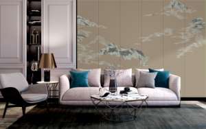 خلفية تلفزيون حديثة للمنزل والفندق بتصميم قابل للتخصيص ومطّرز مقاوم للرطوبة وغرفة المعيشة - Product Image 5