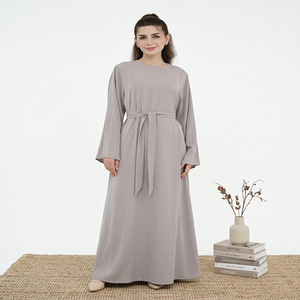 Best Selling Elegant Breathable <b>Kaftan</b> Abaya Handmade Turkish Floor Length Long Sleeve Neck <b>maxi</b> dress Polyester Regular Fit - Product Image 4