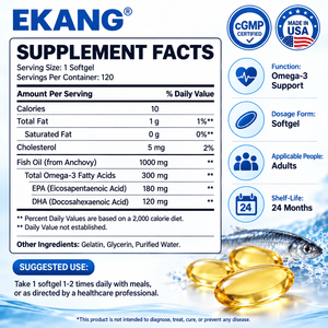 Cápsulas de Gel Suave de Aceite de Pescado Natural Personalizadas al por Mayor con 30% Omega-3, EPA y DHA para la Salud del Corazón, Cerebro, Ojos y Articulaciones en Adultos - Product Image 2