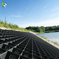 Промышленные сверхпрочные текстурированные георешетки из HDPE для стабилизации гравия, грунта, дорожных оснований и укрепления склонов на открытом воздухе