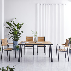 Cortile giardino esterno open-<span class=keywords><strong>air</strong></span> europeo per il tempo libero mobili in ferro balcone tavolo e sedia combinazione CNLF - Product Image 3