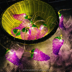 Trang chủ trang trí dâu tây nho trắng ấm dẫn treo Cổ Tích chuỗi với hộp pin lampe de chevet - Product Image 1