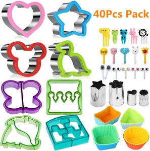 Juego <span class=keywords><strong>de</strong></span> 40 Moldes <span class=keywords><strong>para</strong></span> Hacer Sándwiches con Cortadores <span class=keywords><strong>de</strong></span> Frutas Divertidos y Palillos <span class=keywords><strong>para</strong></span> Niños y <span class=keywords><strong>Niñas</strong></span>, <span class=keywords><strong>Kit</strong></span> <span class=keywords><strong>para</strong></span> Lonchera Bento - Product Image 1
