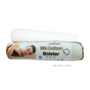 Traversin en coton à 100% en tissu respirant naturel pour un repos nocturne confortable et favorable - Product Image 1