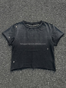 Camiseta de corte holgado con efecto desgastado, camiseta de algodón personalizada, camiseta oversize de algodón para hombre, camisetas de verano para hombre, efecto vintage lavado sucio. - Product Image 2