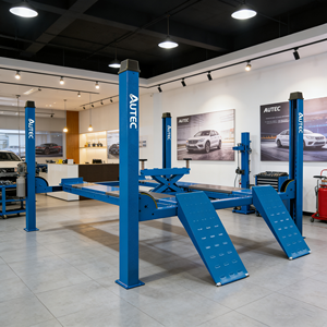 Elevador Hidráulico Automático de Cuatro Postes y Un Cilindro AUTEC, Capacidad de 5T, Elevación de 1.8-2m <span class=keywords><strong>para</strong></span> Autos y Motocicletas, Modelo Personalizable con Certificación CE - Product Image 2