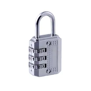 Moderna semplicità in lega di zinco ripristinabile a tre cifre Password codice numero combinazione serrature lucchetto di sicurezza