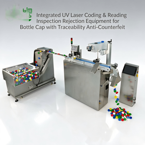 Machine de marquage laser UV à alimentation automatique par code QR avec détection et rejet des défauts pour codes de traçabilité anti-contrefaçon - Product Image 3
