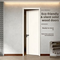 Porte intérieure en bois massif composite blanc épaissi, luxe léger, sans peinture, écologique, en cristal de carbone, silencieuse pour chambre à coucher