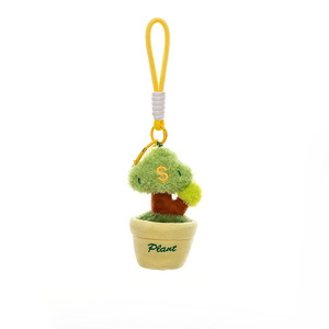 卸売複数デザインミニ植物鉢植えぬいぐるみキーホルダーバックパックペンダントカスタムぬいぐるみキーホルダー - Product Image 1