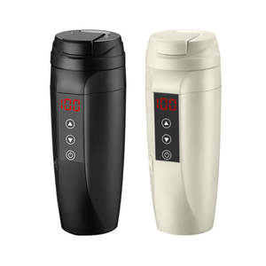 Hervidor eléctrico de Control de temperatura 2024, 12V, taza de café con calefacción de acero inoxidable hirviendo, vaso de viaje, taza inteligente para coche - Product Image 5