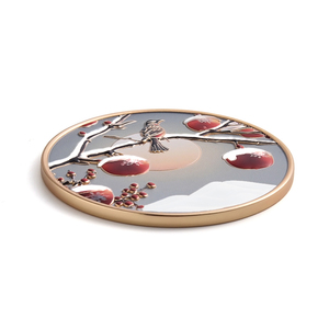 Customized Natural Scenery Asian Style Bird Printing Single Side <b>Small</b> Round Makeup Pocket <b>Mirror</b> - Product Image 6