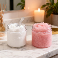 Pot cosmétique en plastique PET transparent personnalisé avec logo, couvercle en aluminium doré, large ouverture pour l'emballage de crèmes, vente en gros