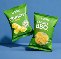 Sacs d'emballage en plastique personnalisés pour chips de pommes de terre, popcorn, noix, biscuits, sachets debout thermoscellables, sachets de collation, sachets alimentaires