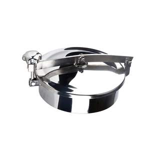 SS304 SS316 플랜지 스테인레스 스틸 위생 맨홀 커버 탱크 상태 우유 용 라운드 맨홀 커버 - Product Image 2