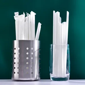 Smoothie Disposable Drinking Straw Smoothie Straight Straw Biodegradable PLA Thick Straw