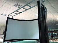 Pantalla de Proyección Curva Grande para Cine en Casa Telon FFS, Simulador de Vuelo de 180/270/360 Grados (Negro/Blanco)