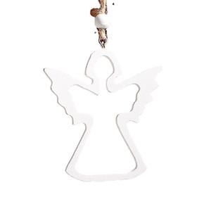 Decorazioni natalizie in legno: albero di <span class=keywords><strong>Natale</strong></span> intagliato, cuore in legno, pentagramma, fiocco di neve, angelo pendente, regalo - Product Image 5