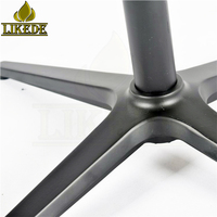 Base de fauteuil ottoman pivotant à 360 degrés, réglable en hauteur, en alliage d'aluminium métallique 4 étoiles, finition noire mate, pour chaise de loisirs