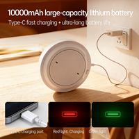 Plafonnier 10000 mAh avec capteur PIR, télécommande, rechargeable, détecteur de mouvement, super lumineux, intensité réglable, lumière intelligente