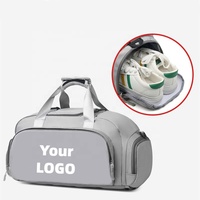 10 Sacs de Sport Personnalisés, Grand Sac de Voyage Multifonctionnel Oxford Imperméable avec Compartiment à Chaussures