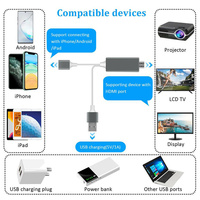 Adaptateur convertisseur de câble USB vers Hdtv, miroir Cast, MHL, Micro USB Type C, pour IPhone, IPad, projecteur de télévision
