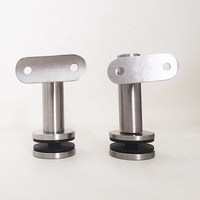 Balustrade d'escalier Main courante Support fixe en verre en acier inoxydable
