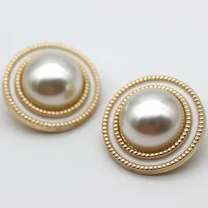 Nút Áo Tweed hai mặt sang trọng nút kim loại ngọc trai vàng mờ nhắm mục tiêu cho áo khoác cao cấp - Product Image 4