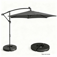 Parasol Cantilever Commercial Haut de Gamme 3m Rond en Tissu Oxford Imperméable Robuste avec Structure Métallique pour Jardin, Terrasse et Hôtel