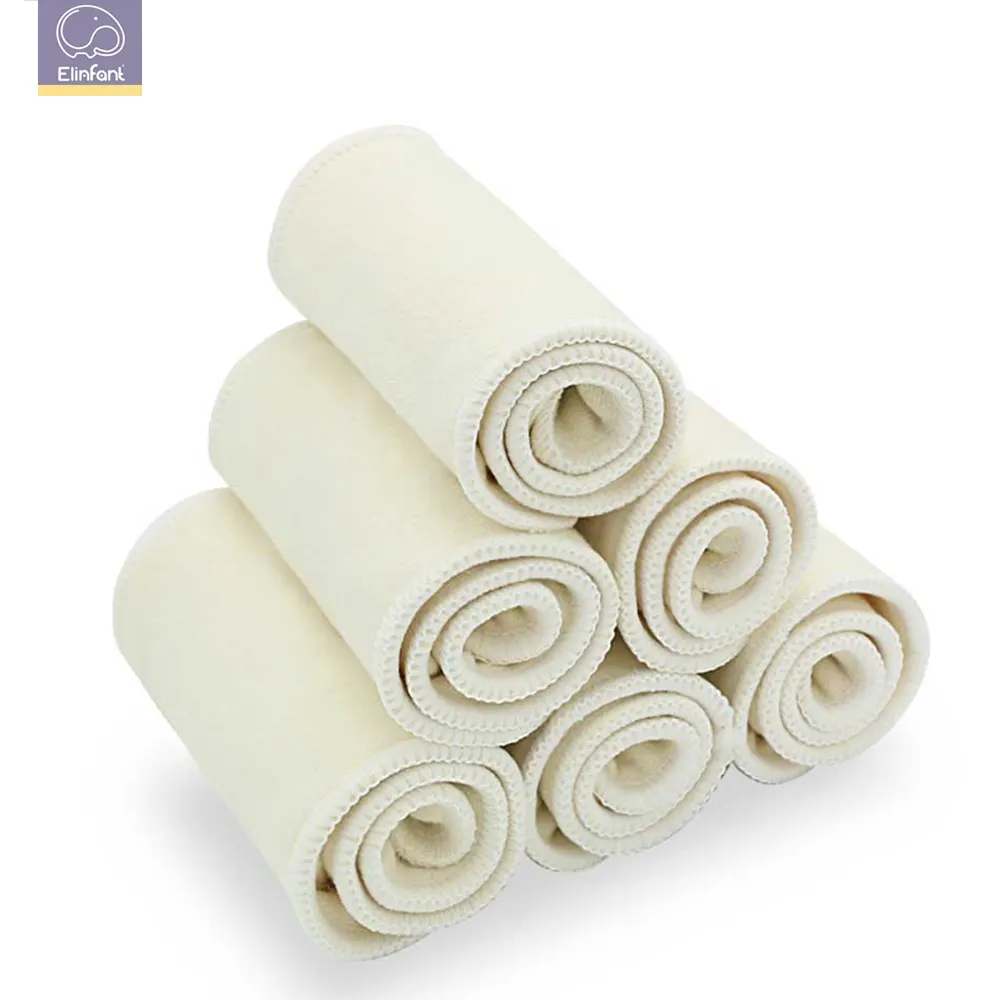 Elinfant 3 strati di canapa di cotone inserto del pannolino più riutilizzabile pannolini di stoffa pad