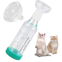 Chambre d'inhalation transparente pour animaux de compagnie, outil d'espacement pour inhalateur, pour le soulagement des symptômes d'asthme et respiratoires chez les félins et canins