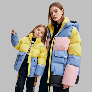 Nouvelle vente chaude, veste de travail longue en duvet d'oie de haute qualité, veste d'hiver imperméable pour <span class=keywords><strong>femme</strong></span>, mode, chaude, luxueuse, brillante, veste bomber - Product Image 5