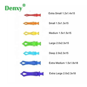 Cuneo diamantato dentale Denxy colorato dentario cunei diamantati flessibili Kit assortiti 210 pz/scatola cunei adattivi dentali - Product Image 4