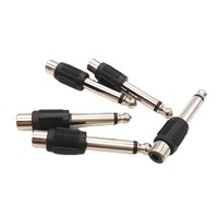 Ses adaptörü 6.35mm 1/4 "erkek Mono fiş RCA kadın 6.5mm AV Jack ses adaptörü konektörü TS ev KTV D6 için