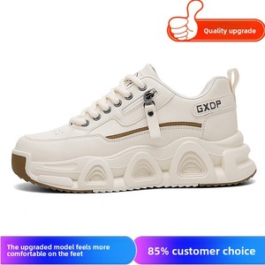 Men's <b>Shoes</b> 2025 Autumn New Fashion Mesh Upper Thick-Soled Running <b>Shoes</b> Daily Youth Outdoor <b>Height</b> <b>Increasing</b> Solid Color - Product Image 6