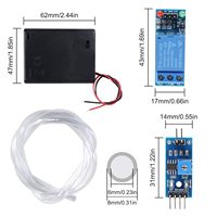 Aismartlink Kit irigasi otomatis, Kit sistem penyiraman otomatis dengan Sensor kelembaban tanah kapasitif 5V modul Relay
